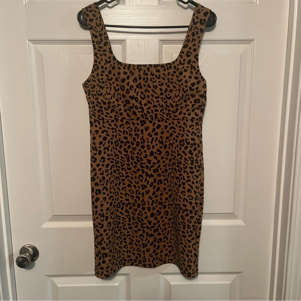Love Tree Brown Leopard Print Mini Tank Dress